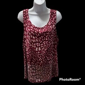 Juicy Couture Tunic Tank Longer in the back Size XL Cranberry Color